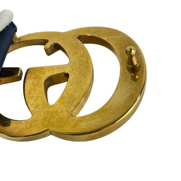 GUCCI X ADIDAS Marmont Navy Blue & Red Leather GG Buckle Men's Belt 100-40 - Picture 10 of 10